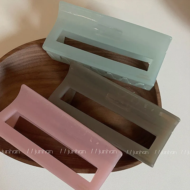 

Элегантная квадратная заколка для волос из ацетата Женская задняя головка высококачественный зажим для волос с акулой элегантная большая заколка головной убор заколки для волос