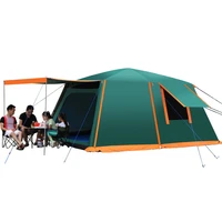 s size automatic aluminum rod two bedroom one hall tent outdoor 3 4 people outdoor one bedroom camping water resistant tent