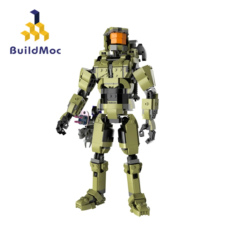 

Buildmoc Halo Master Chief John117 фигурки 785 шт MOC модель строительные блоки игрушки для детей DIY фигурная игрушка Детские подарки