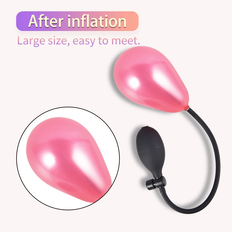 

New Mini Inflatable Anal Plug Dildo Pump Butt Plug Anal Vaginal Dilator Prostate Massage Sex Toys For Couple G-spot Stimulation