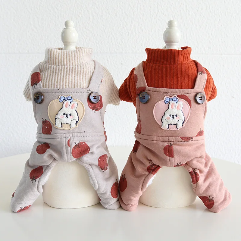 

Помидор сладкий кролик собака одежда пижамы платье куртки для кошек щенок Цветочное платье Одежда для собак Тедди молочный