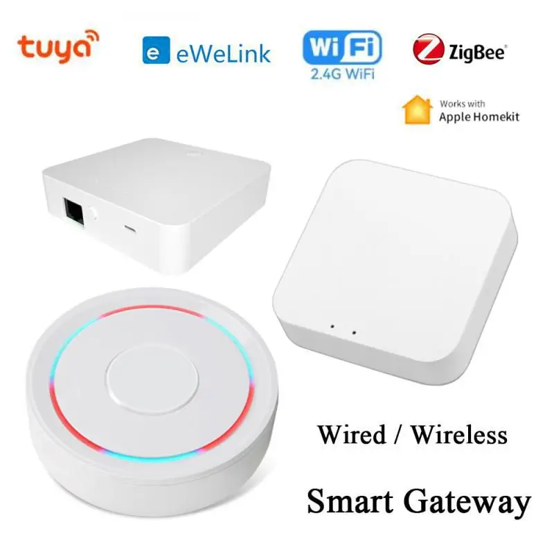 

Tuya/eWelink Zigbee Smart Gateway Hub Wired/Wireless Smart Home Bridge Smart Life Remote Control Zigbee Protocol Support Homekit