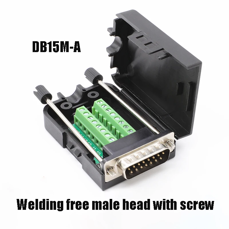Двухрядный штырьковый последовательный порт DB9/DB15/DB25, шов без пайки RS232/485 беспаечная электрическая вилка, Штекерный разъем не требует сварки