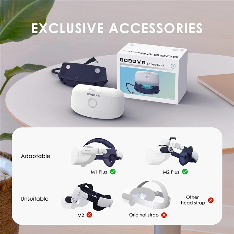 Ремешок для головы BOBOVR M2 Plus с аккумуляторной док-станцией Meta/Oculus вопросы 2