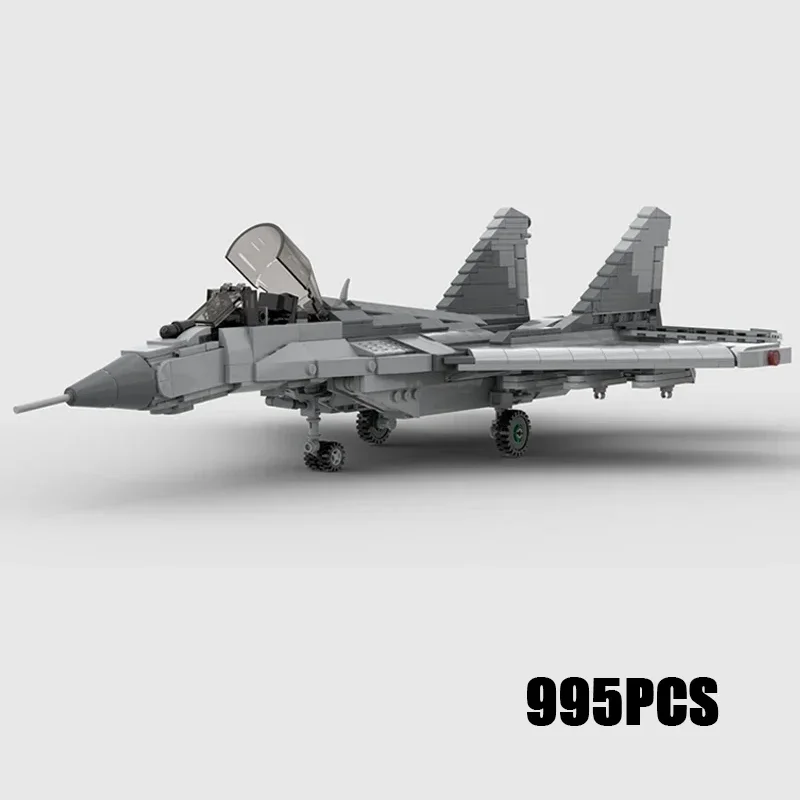Moc строительные кирпичи модель военного самолета MiG-29A технология истребителя