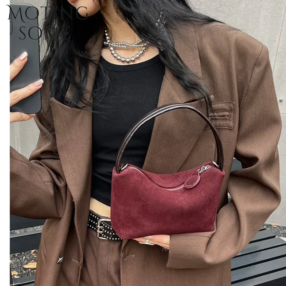 Motingsome мини-сумка роскошная замшевая портативная сумка-бокс из воловьей кожи