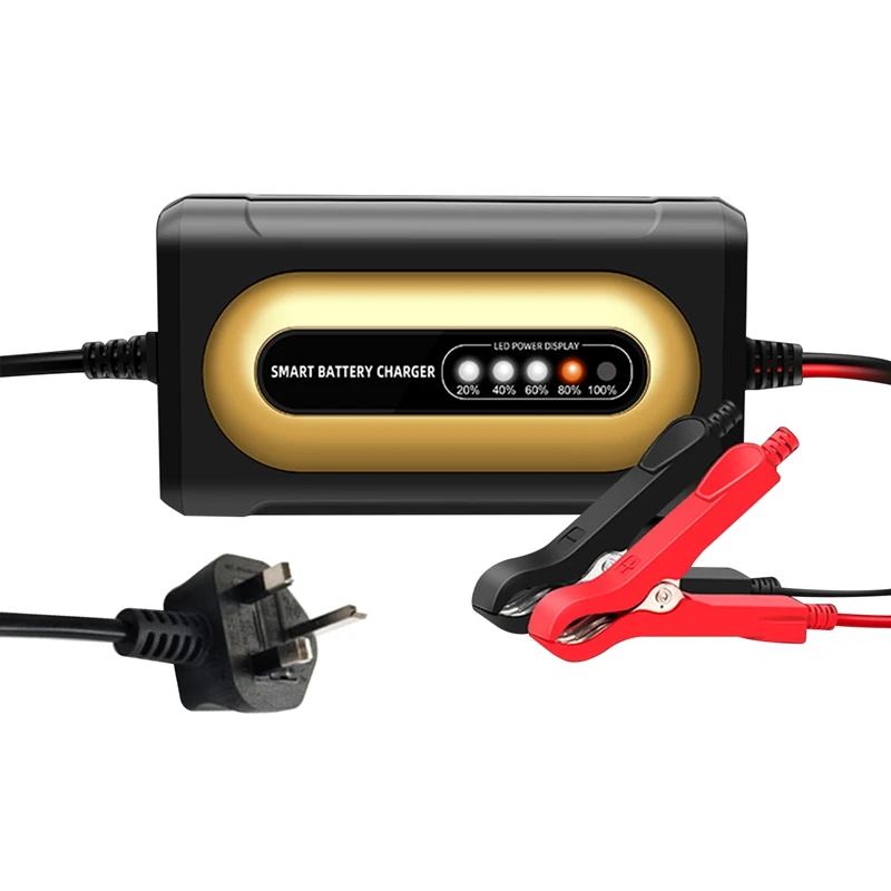 

Автомобильное зарядное устройство для аккумуляторов 12 В 8 А, автоматическое умное портативное зарядное устройство для аккумуляторов, ЖК-ди...