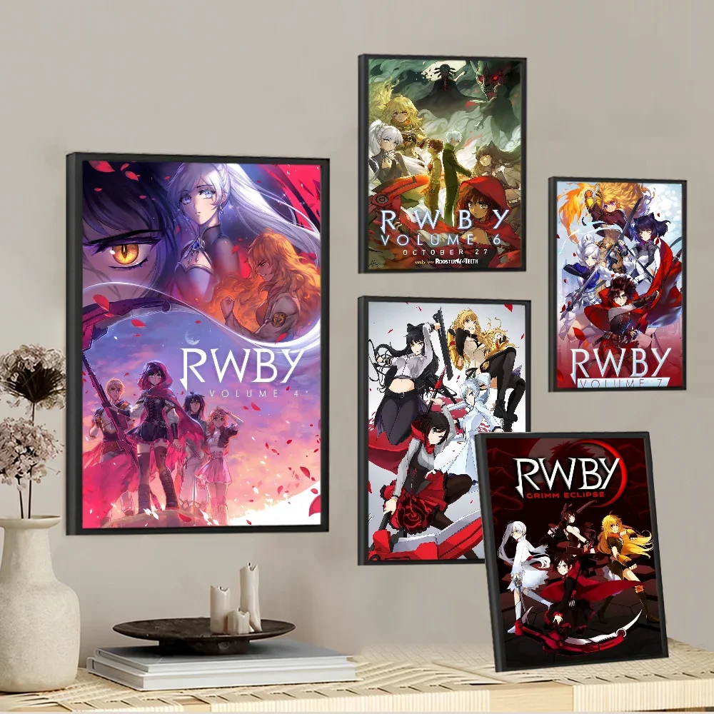Клейкий Мультяшный Художественный Постер R-RWBY Высококачественная Цифровая