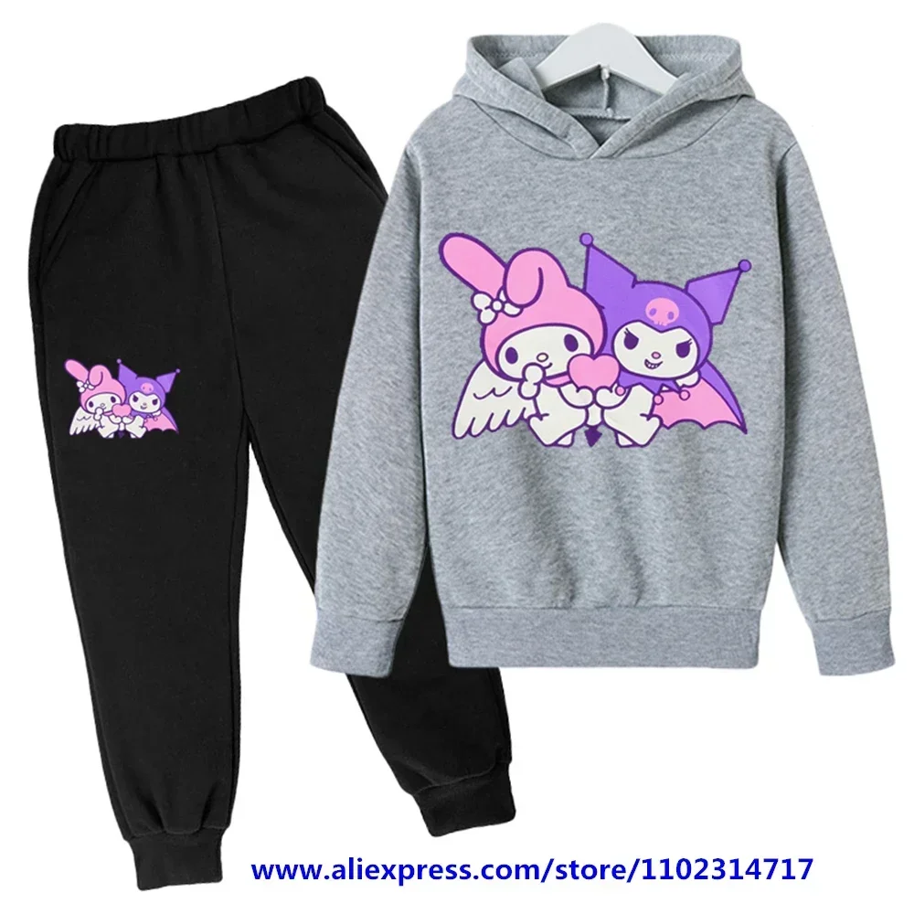 Повседневный Забавный спортивный костюм My Melody с маленькими двойными звездами