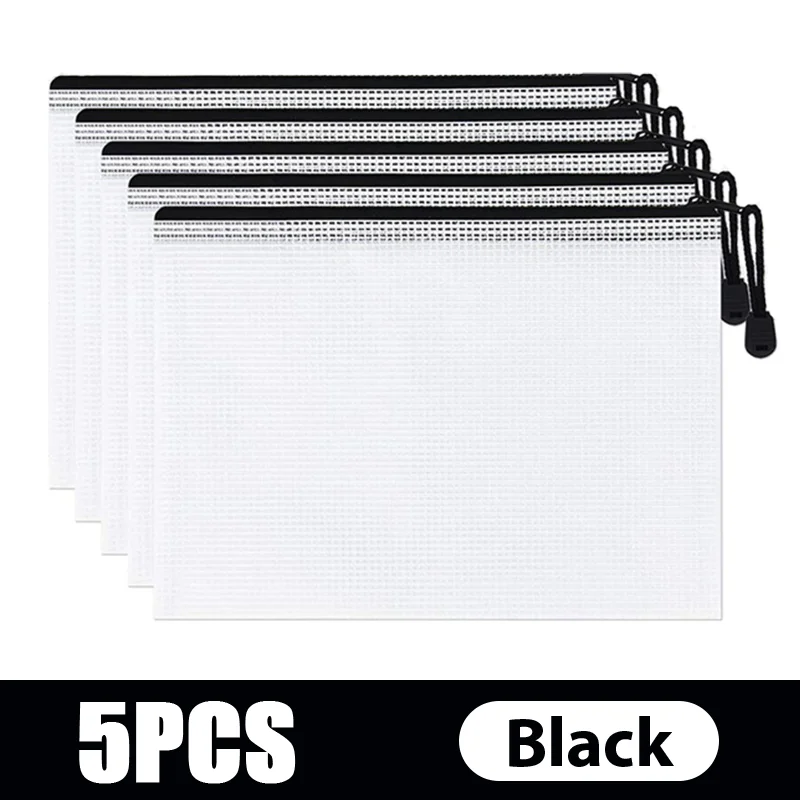 

Пять штук сетчатых водонепроницаемых сумок для документов