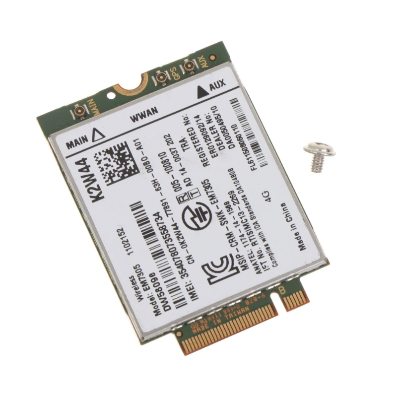 

EM7305 DW5809E 2KW44 Card 4G LTE WWAN Card Module,Dedicated 4G Module for Dell3340 E5250 E5450 E5550 E7450 E72E5450/5450