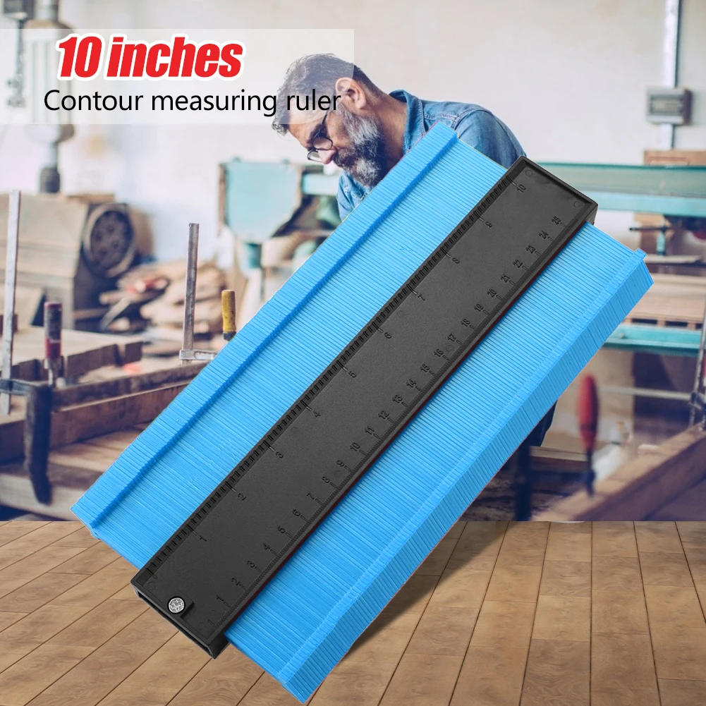 

10-дюймовый измеритель контура с карандашом, стандартная форма, измерительный инструмент, портативная прочная линейка для контуринга плитк...