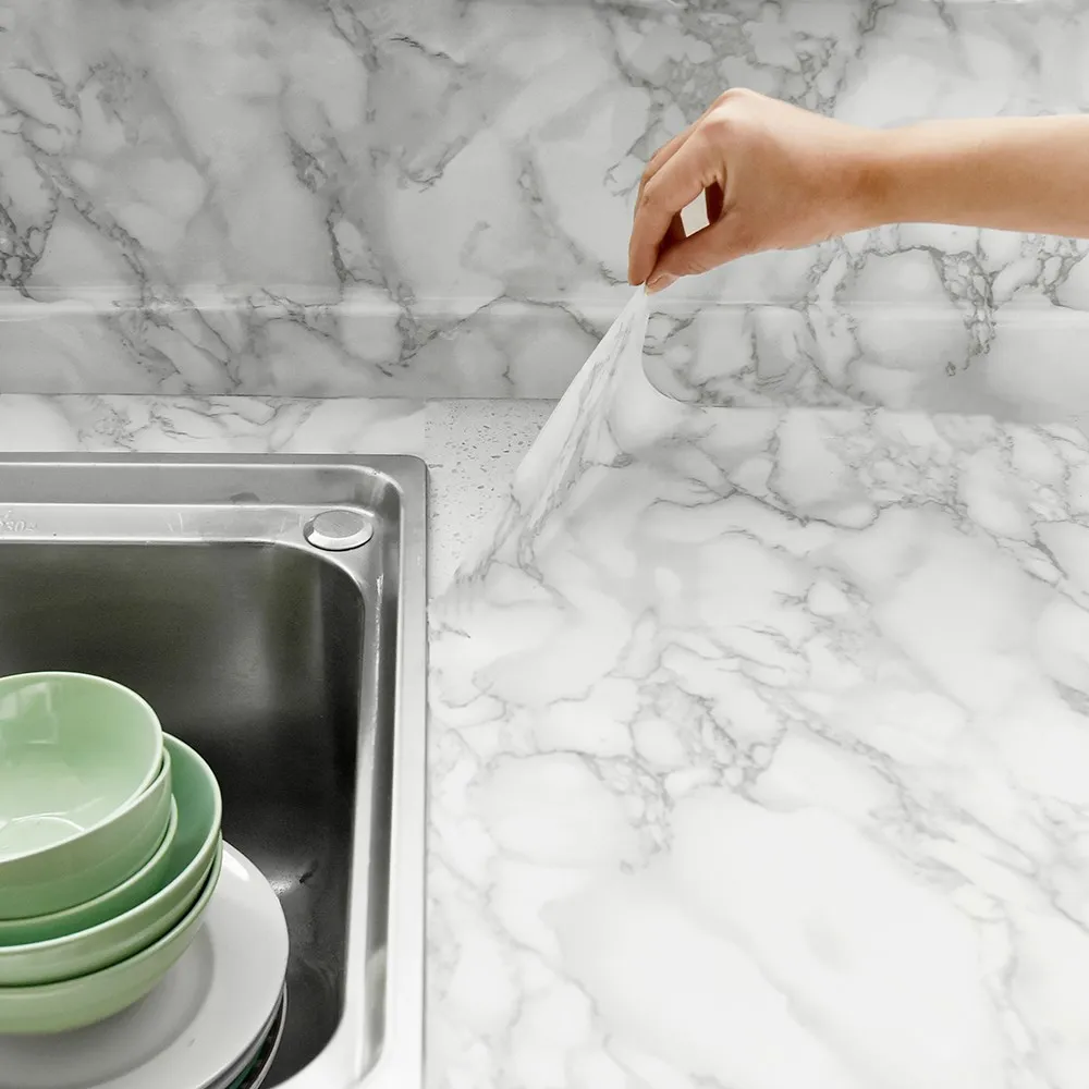 Маслостойкая декоративная пленка для кухни самоклеящаяся Водонепроницаемая