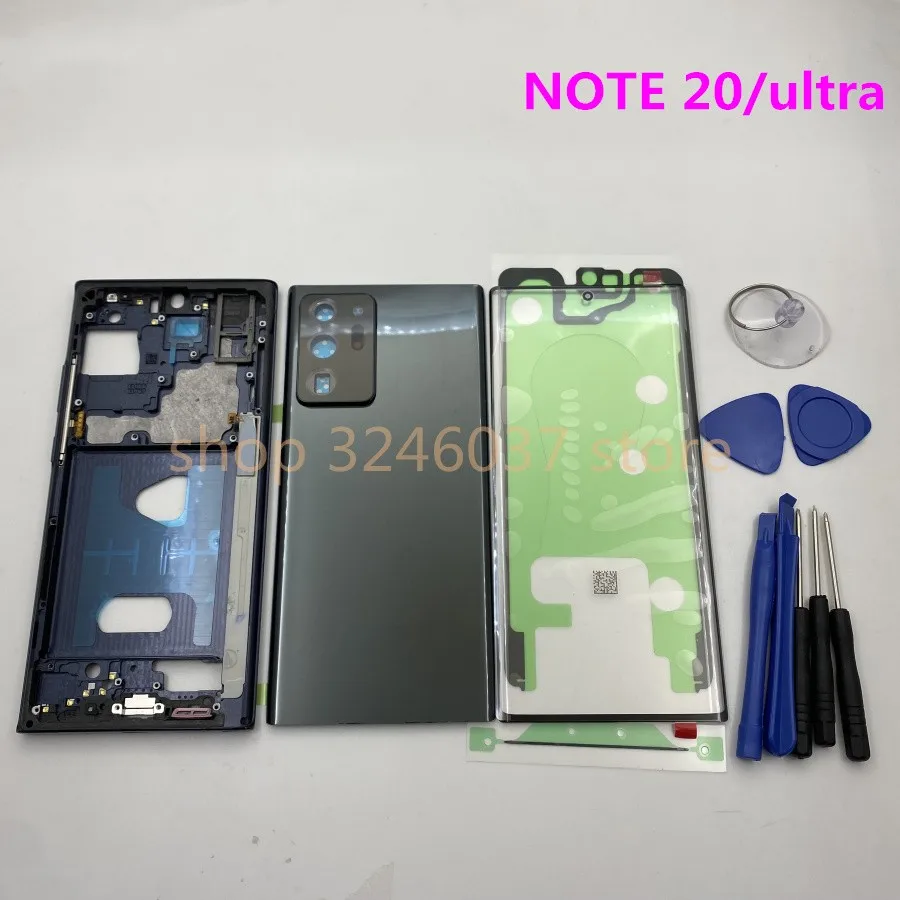 

Original For Samsung Galaxy NOTE 20 Ultra N985 N985F SN-985F/DS Full Housing Case Back Cover Glass Middle Frame Complete Parts