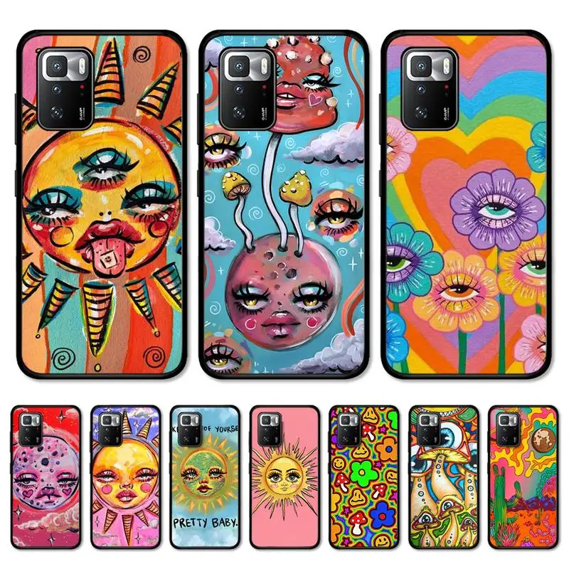 

Indie Hippie Art Phone Case for Redmi 5 6 7 8 9 A 5plus K20 4X S2 GO 6 K30 pro