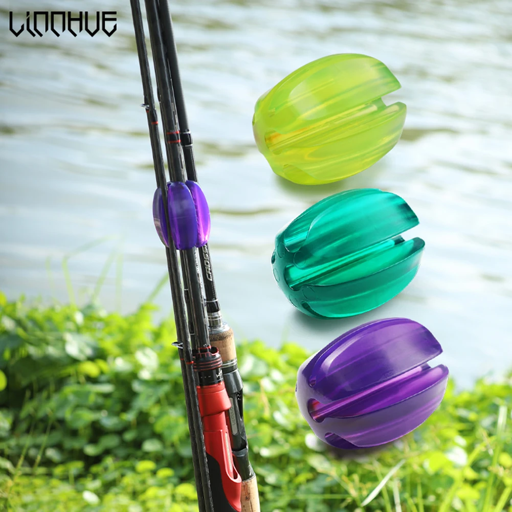 

2pcs Rod Ball Fishing Pole Holder Fishing Pole Straps Bundle Rod Ball Rods Retractor Puller Silicone Accessories Pesca Tackle