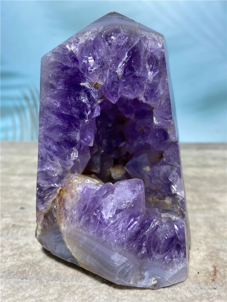 

Agate Amethyst Wand Stone Natural Crystal Quartz Healing Geode Tower Minerals Specimen Reiki Feng Shui Ornaments Home Decor