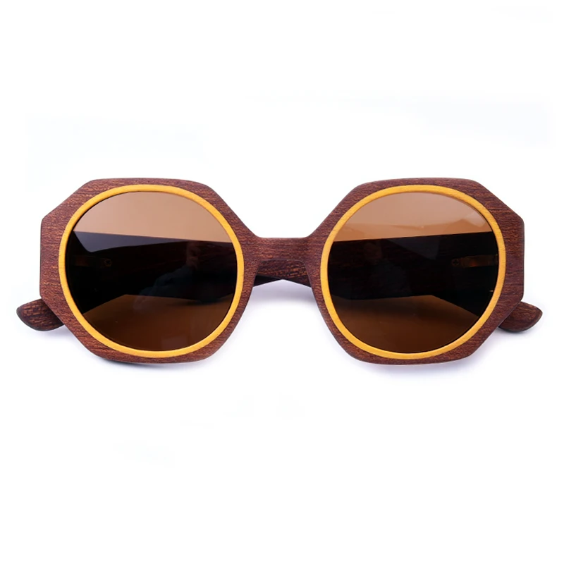 Роскошные дизайнерские солнцезащитные очки для женщин 2022 деревянные желтые