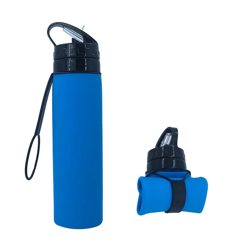 

Folding Water Bottle Silicone Outdoor Fitness Sports Portable Water Bottle Folding For Travel Ride Holiday Gifts