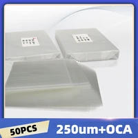 50pcslot oca optical clear adhesive for mitsubishi universal size oca glue screen film laminating repair can cut