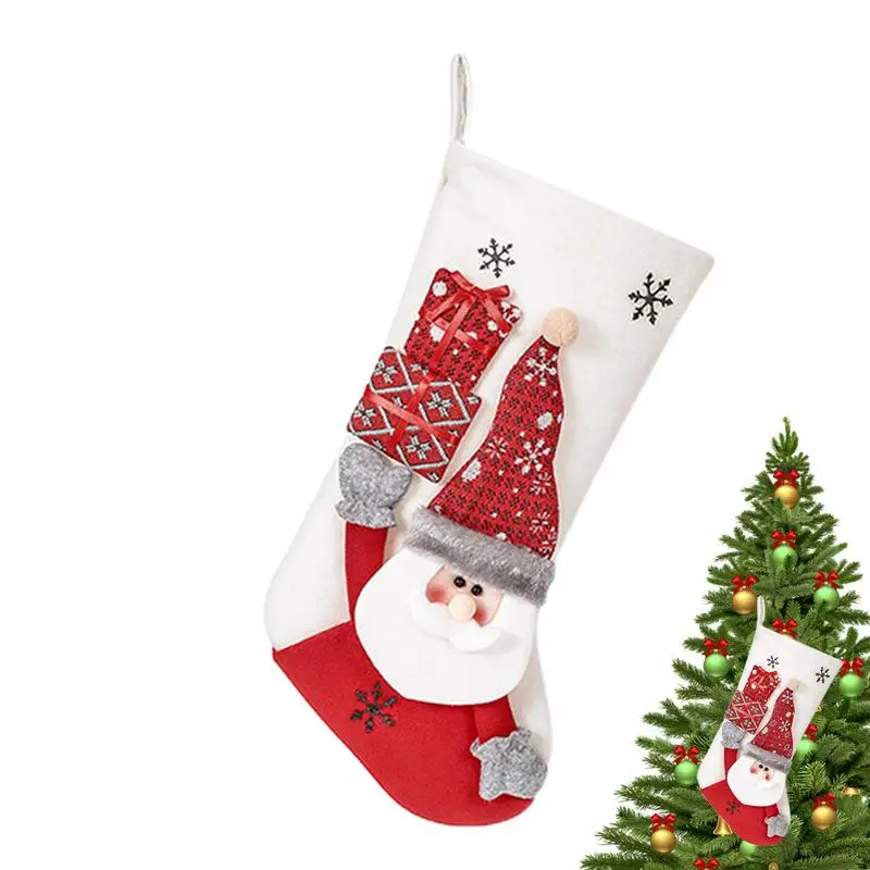 

Персонализированные рождественские чулки, милые тканевые чулки для камина, камина, украшения для гостиной, Рождественский Декор, подвесные