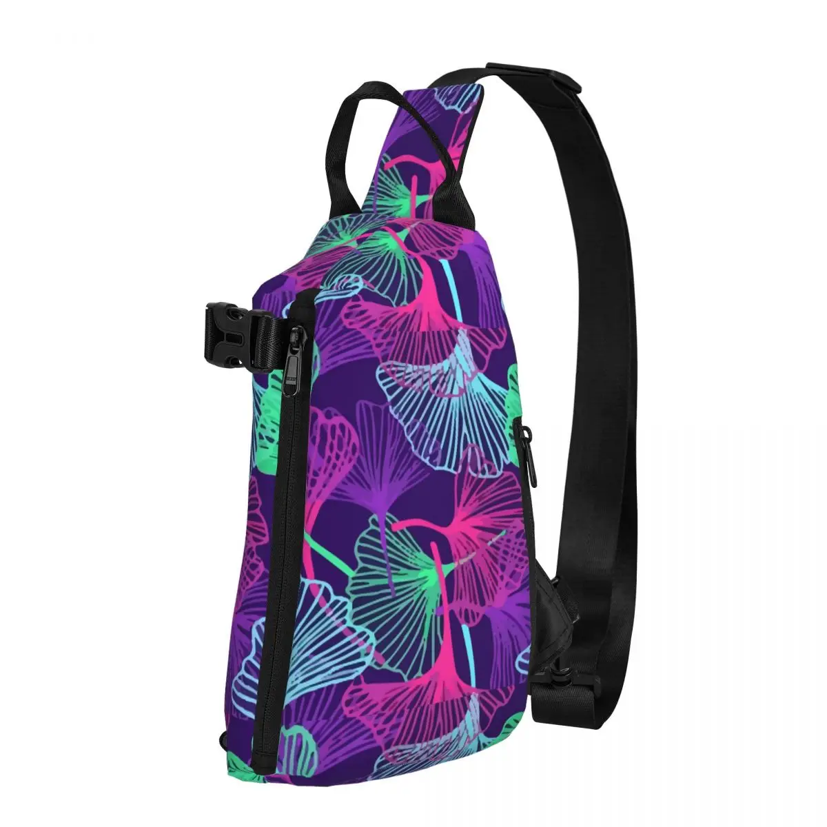 

Красочные нагрудные сумки Ginkgo Biloba с тропическими листьями, милые мужские деловые дорожные сумки-слинги, маленькие сумки с графическим принтом для рыбалки
