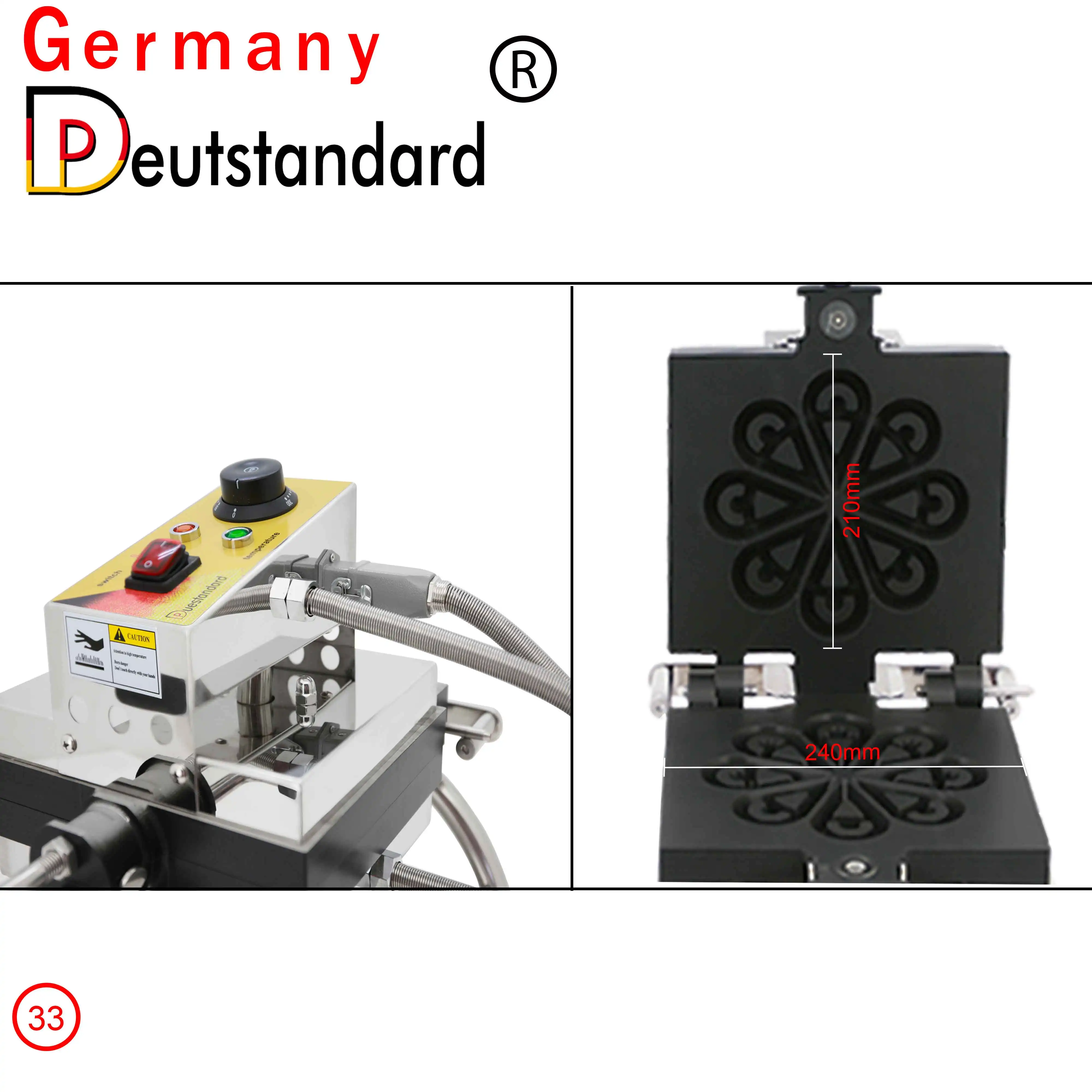 Германия Deutstandard NP-33 Вращающаяся бельгийская вафельница в форме лепестков цветов (art.: 3920d35094de8) - 3920d35094de8