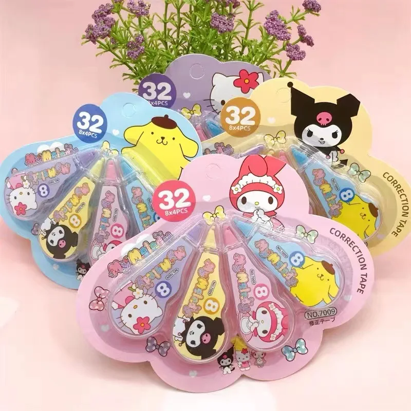 

Новинка Корректирующая лента Sanrioed аниме Kuromi Melody Kawaii мультяшный корректор канцелярские принадлежности для офиса