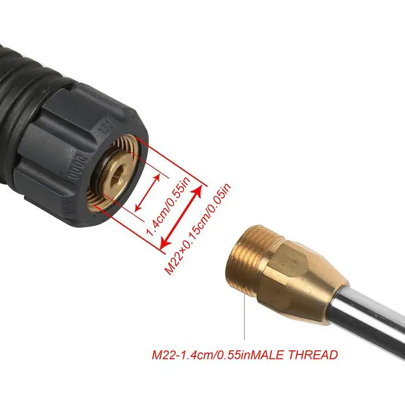 Удлинитель для мойки автомобиля насадка высокого давления 4000psi с 5 насадками