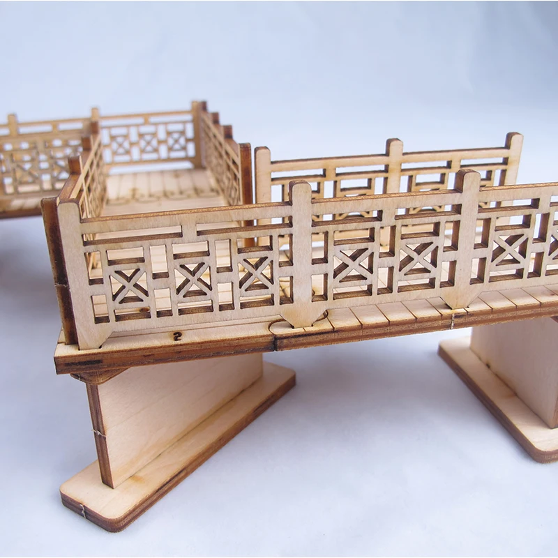 Модель моста ручной работы в китайском стиле садовый ландшафт изогнутый мост