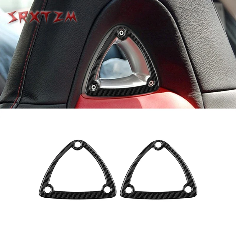 

Carbon Fiber Car Seat Headrest Decoration Cover Trim Seat Pillow Hole Sticker For Mazda RX8 RX-8 SE3P JMNFE 2004-2008accessories