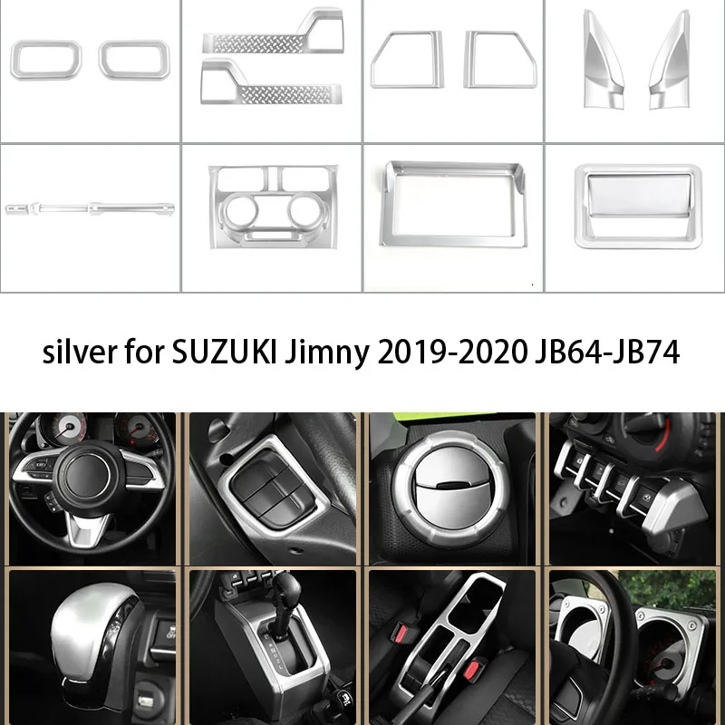 

For SUZUKI Jimny 2019-2020 JB64-JB74 Silver Interior Modification
