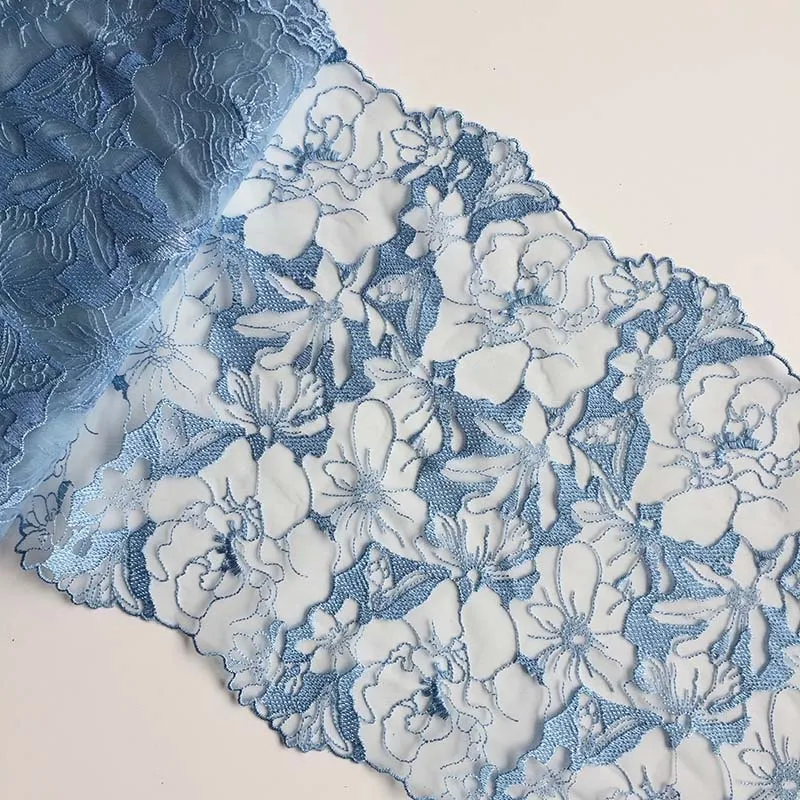 20 ярдов винтажная двухцветная вышитая кружевная бейка из мягкой ткани