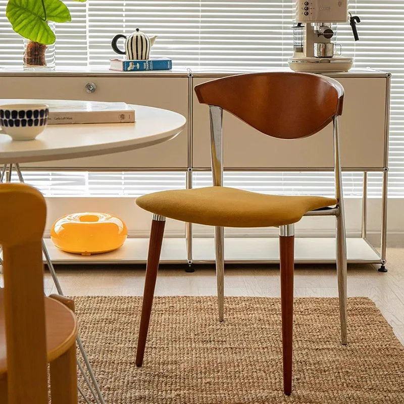 

Floor Accent Dining Chair Salon Longue Designer Garden Metal Waiting Chair Restaurant Kitchen Balcony Sedie Da Pranzo Furniture