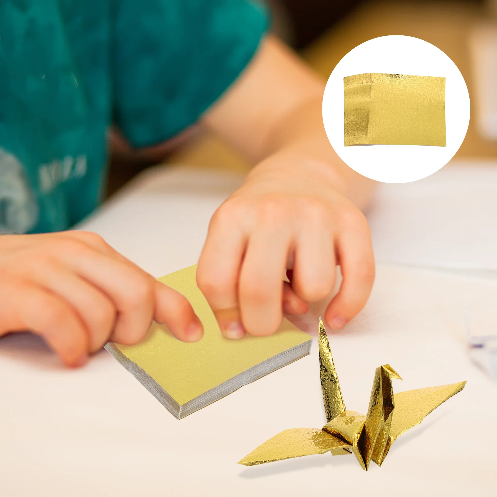 

Paper Origami Folding Square Pearl Diy Silver Cranes Coating Small Sheet