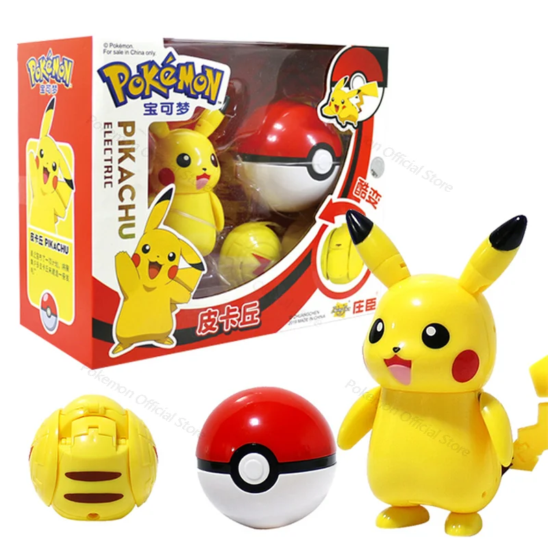

Genuine Pokemon Pikachu Pokeball Toy Set Toy Cartoon Anime Charmander Mewtwo Lunala Scroll Action Figure Model Children's Toys