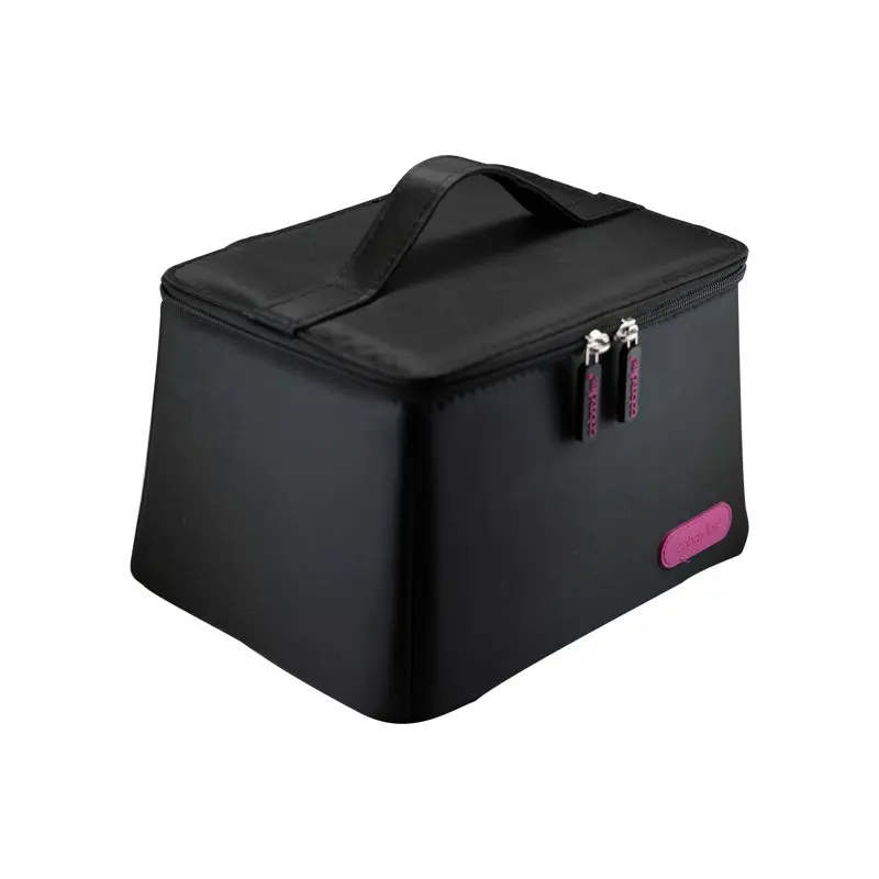 Tapered Tote Bag, Black and Purple