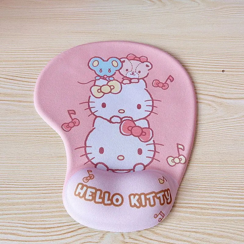 

Hello kitty Kuromi Cartoon Personalized Mouse Pad Creative Anime Computer Wrist Guard Anti-Slip Pad Office Hand Rest Wrist Pad