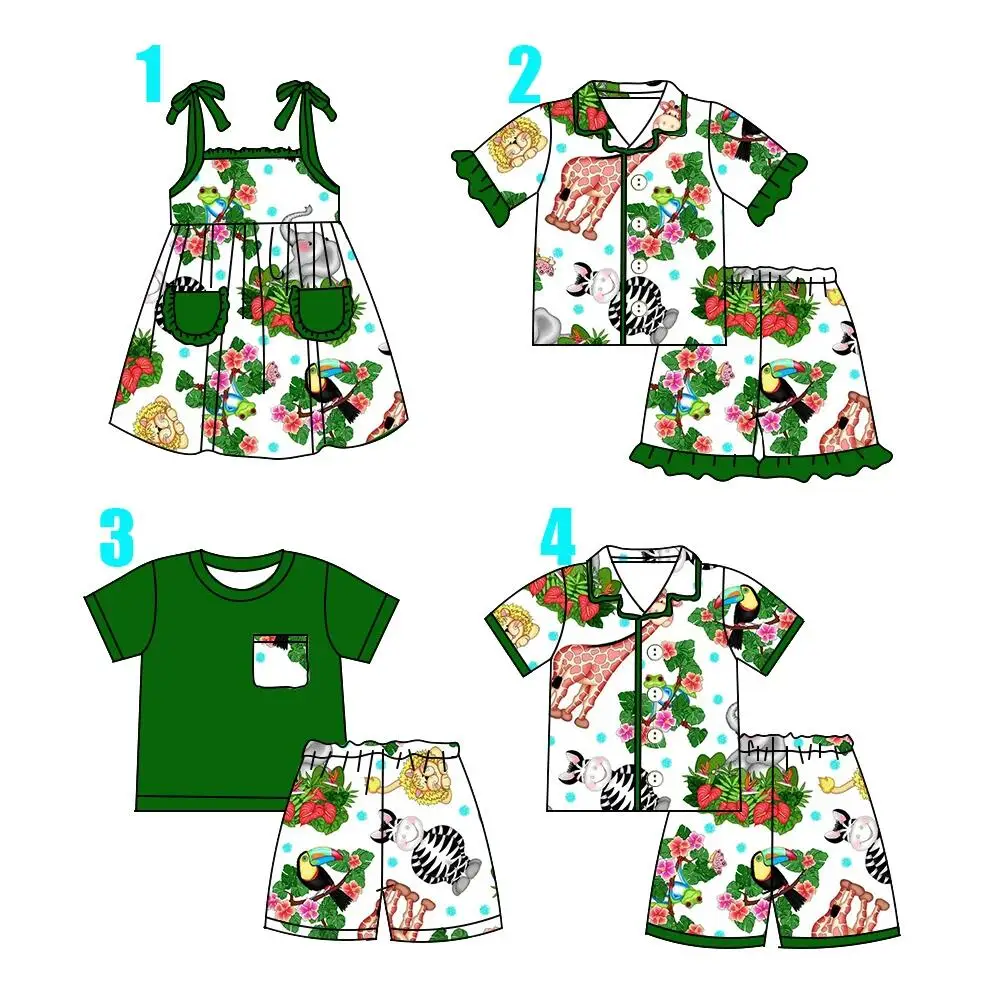 

Новый детский модный кружевной костюм для девочек с коротким рукавом и шортами с принтом Комбинированная юбка комплект из 4 предметов с коротким рукавом с лацканами для мальчиков