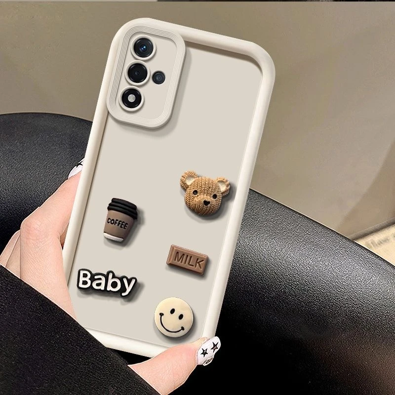 Для Motorola Edge 50 Neo Fusion Moto G75 G55 G35 G85 G84 G22 G14 G04 G54 Чехол для телефона с милым 3D медведем и