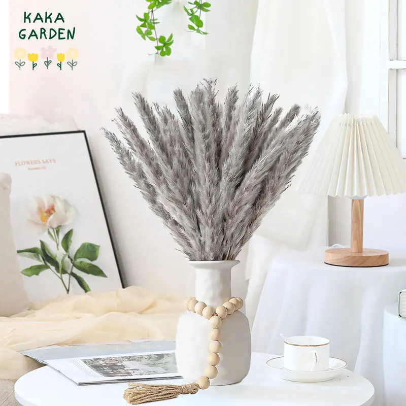 

Pampas Grass Dried Flower Bouquet Country Wedding Decoration Table Accessories Natural Dry Reed Boho Home Decor Artificial Plant