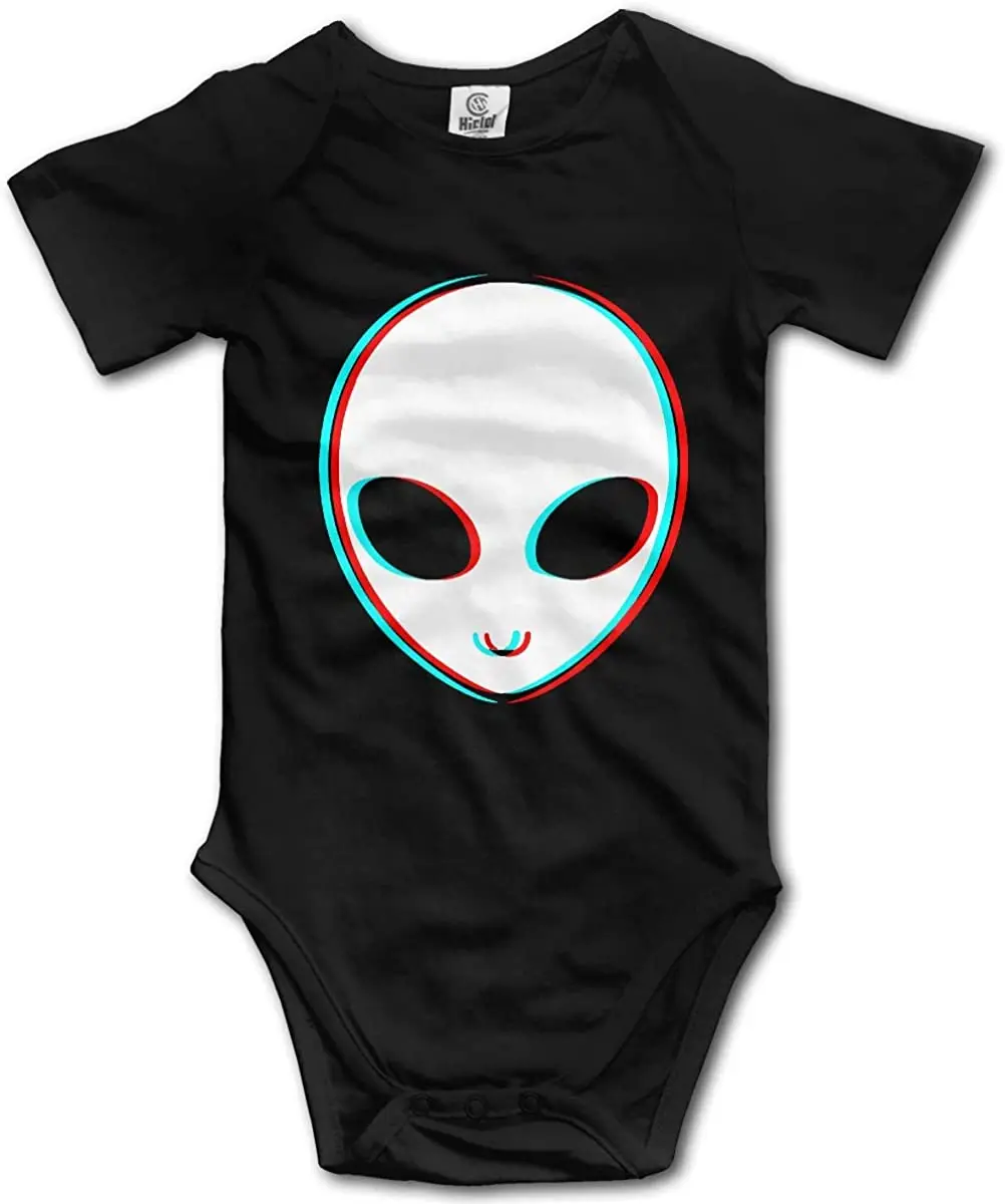 

Милые детские комбинезоны Alien Face для новорожденных, боди с коротким рукавом
