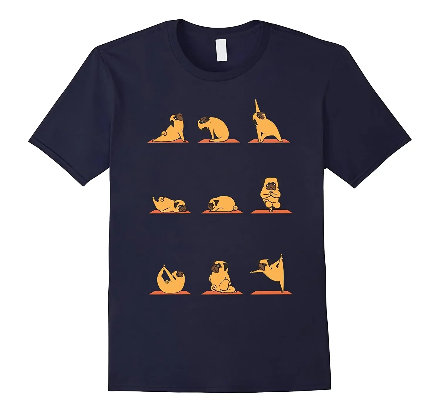Сексуальная подарочная футболка для любителей забавных собак мопсов и йоги.