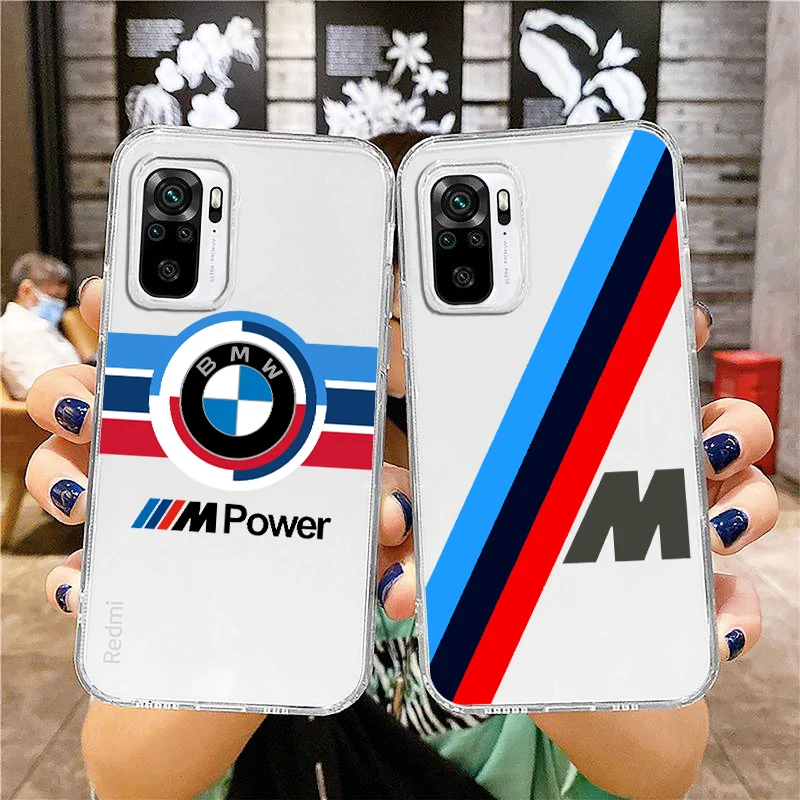 

Luxury BMW-M-Power For Xiaomi Redmi Note 12 10 11 9 Pro Plus Speed 11S 11T 10S 9T 9S 8 5G Transparent Phone Case Cover