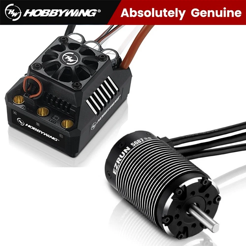 

Hobbywing EzRun MAX6 160A MAX5 200A 56113SL/5687SL 800/1000KV Speed Controller Waterproof Brushless ESC Motor for 1/6 1/5 RC Car