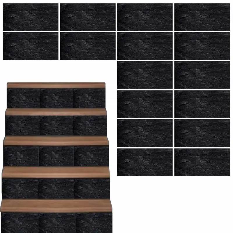 

Self-Adhesive Marbled Wall Stickers Back-Splash Tile Picture Sticker Faux Warm Marble Effect Non-3D Stickers