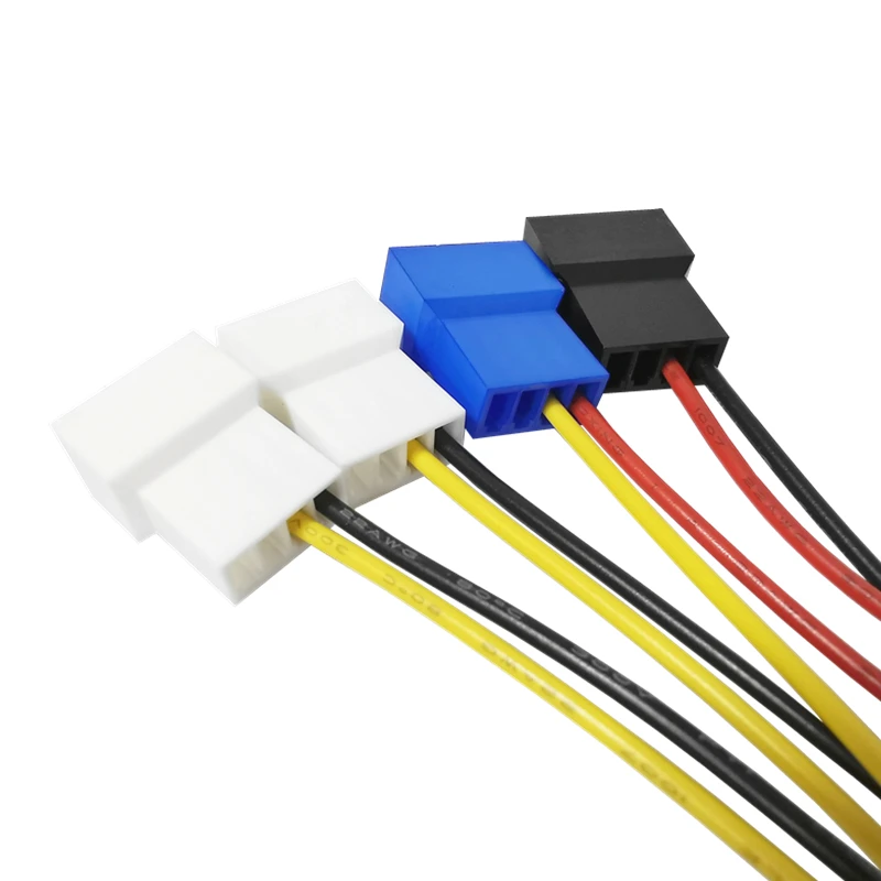 Новинка 4-контактный адаптер Molex для кабеля питания вентилятора с 3-контактным