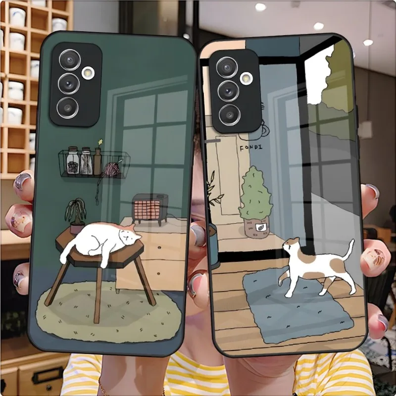 

Чехол со стеклом для Samsung S23 S21 S22 S20 S30 S9 S10 FE Note 20 Pro