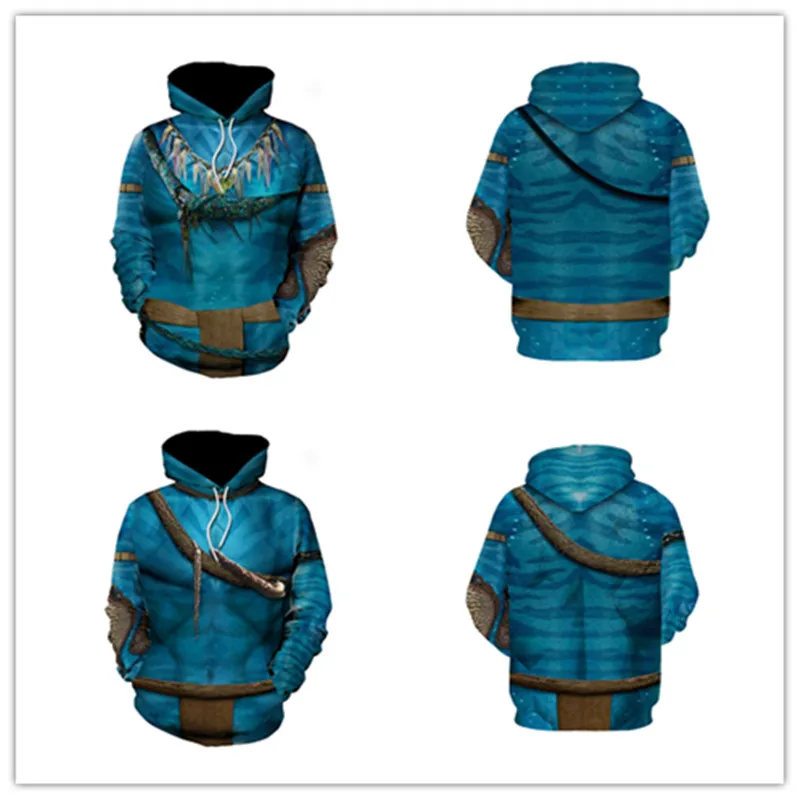

Толстовка для косплея Jake Sully Neytiri, толстовка с капюшоном с 3D принтом, аватар из фильма, мужская и женская повседневная куртка, пальто, пуловер ...