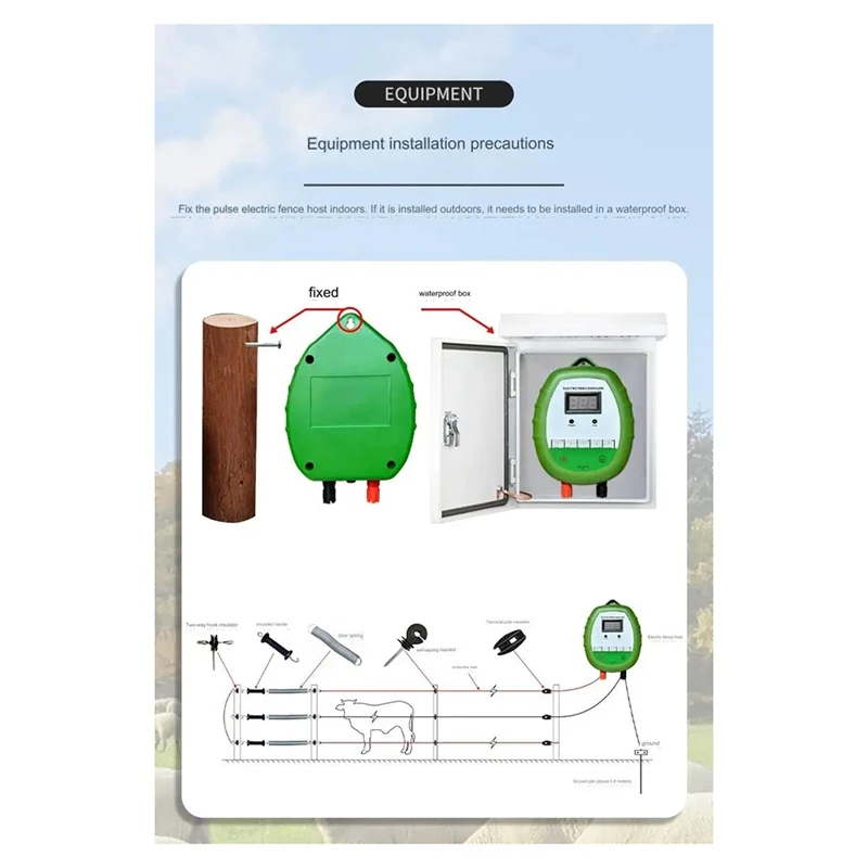 Электрический контроллер забора Солнечная ферма технические аксессуары для